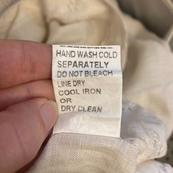 Gorgeous Vintage Linen Bell Sleeve Tunic Mini Dress - Picture 8 of 8